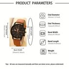 Mens Quartz Watch  Brown Nylon  3 PCS Bracelet Fashion Casual Set Wristwatch