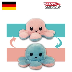 Oktopus plüsch zum Wenden, Tintenfisch stimmungs kuscheltier,Octopus kuscheltier - Bild 1 von 10
