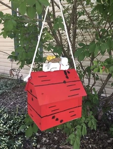 Snoopy Woodstock liegend Vogelhaus Hundehütte Holz Handarbeit NEU - Bild 1 von 3