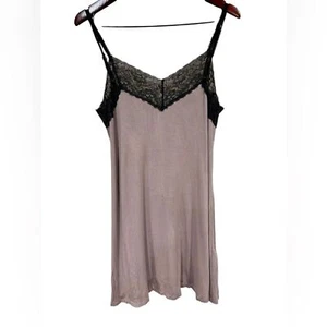 Tahari Schlupfkleid Kleid Mini schwarz & braun Große 90er Y2K Fairycore Vibes Schlaf - Bild 1 von 5