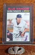 Jordan Balazovic 2020 Topps Heritage Minor League Flip Stock Parallel (31).