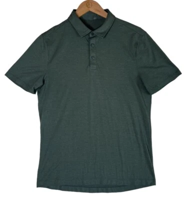 Мужская рубашка-поло Lululemon Evolution с коротким рукавом ладонь деко зеленый размер S-M??? - Изображение 1 из 4