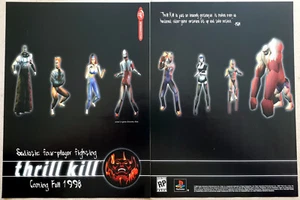 Magazine Print Ad THRILL KILL Coming Fall 1998 PlayStation Two Pages - Picture 1 of 1