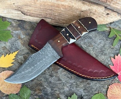 手工大马士革折叠口袋刀带小缺陷 6.5 英寸(见说明) — 第 1/4 张图片