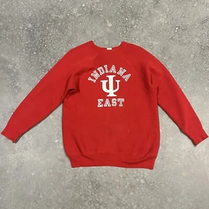 Vintage 70s Indiana University East Champion Blue Bar Sweatshirt Crewneck Sz M - Picture 1 of 13
