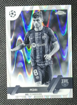 Pedri 2022-23 Topps Chrome Black & White Raywave Refractor SP FC Barcelona - Image 1 of 2