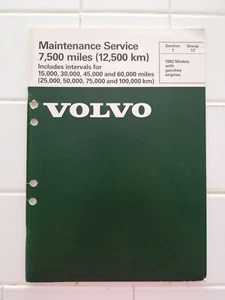 1982 Original Volvo 7,500 Miles Maintenance Service Manual Section 1 Group 17 - Picture 1 of 11