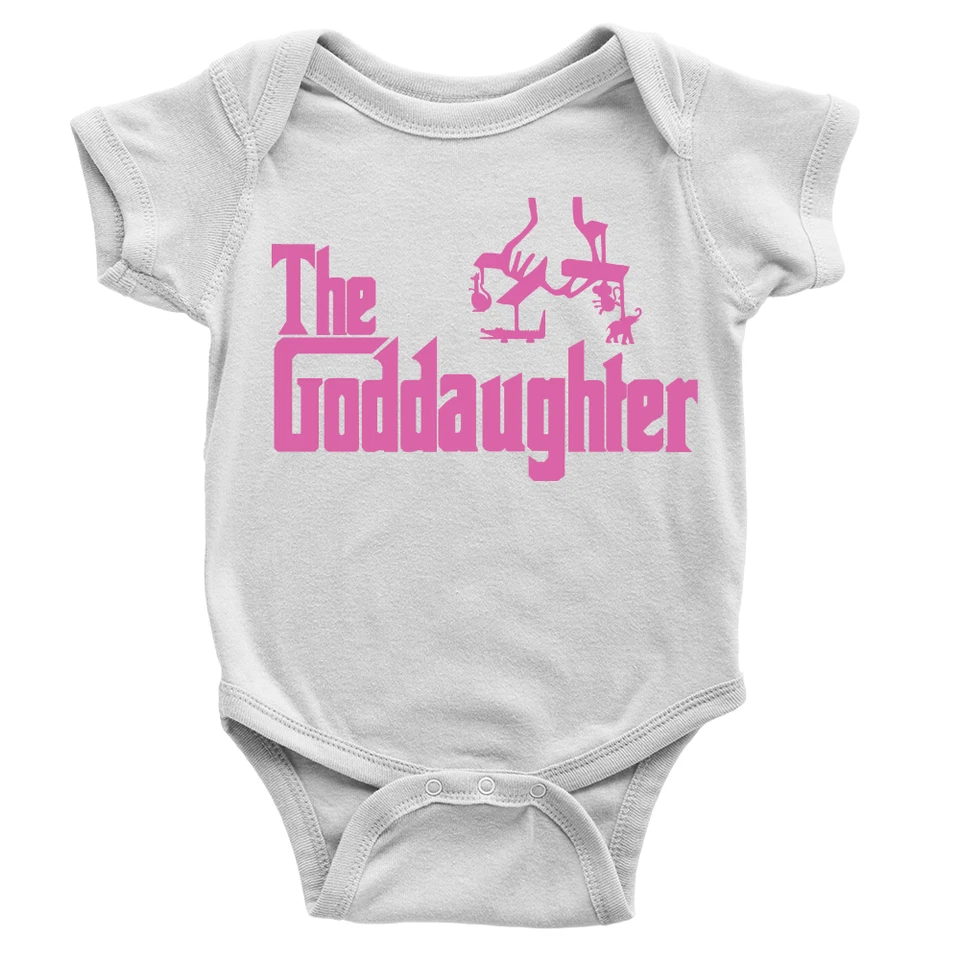SHIRTIFIED KIDS The Goddaughter Babygrow Godparent Gift Funny Parody Body Suit Present New Baby