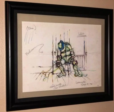 Leonardo Boceto TMNT Tortugas Ninja Adolescentes Mutantes Alta Calidad Reproducción Escaneo Foto 1 de 4