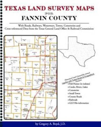 Texas Landvermessungskarten für Fannin County