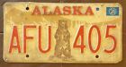 Alaska 1976 BEAR GRAPHIC License Plate # AFU 405