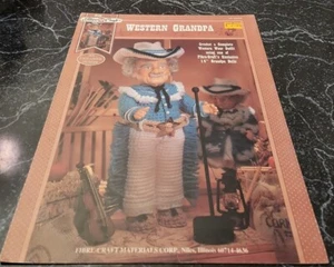 DN27 FIBRE CRAFT 1994, WESTERN GRANDPA CROCHET PATTERN LEAFLET - Picture 1 of 2