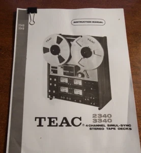 TEAC 2340/3340 4 canales Simul-Sync Tape Deck manual del propietario - COPIA - Imagen 1 de 1