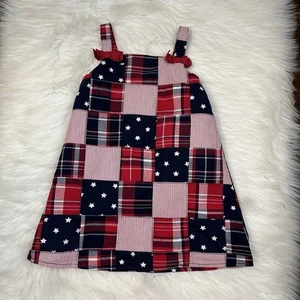 Gymboree Americana Patchwork Madras Plaid Sundress Girls Size 4T USA Lined - Picture 1 of 6