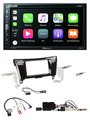 Pioneer DVD 2DIN Lenkrad DAB Bluetooth USB Autoradio für Nissan Qashqai 14-18 X- - Bild 1 von 4