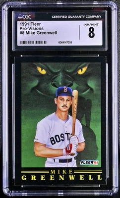 🔥 Fleer 1991 - Pro-Vision Mike Greenwell #8 - ¡CGC 8!! Foto 1 de 2