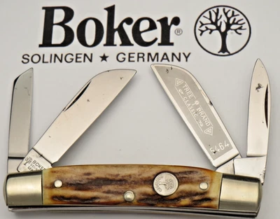 Vintage 1970’s BOKER Solingen 5464 Medium Congress - Stag Handles - Nice Unused - Image 1 of 4