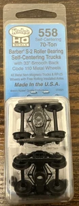 Kadee HO Scale #558 70 Ton Barber S-2 Roller Bearing Trucks w/33" Code 110 Wheel - Picture 1 of 4