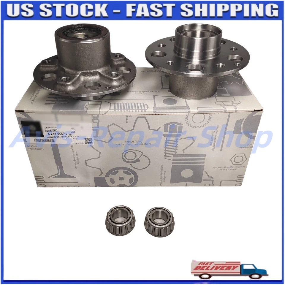 2x Front Wheel Hub w/ Bearings For Mercedes Benz R171 W203 W209 C230 2093300325 Foto 1 de 4