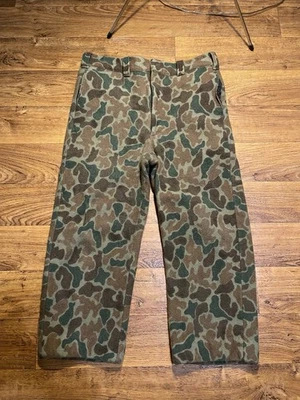 Pantalones Woolrich De Colección Para Hombre Medianos 36x20 Pato Camuflaje Lana EE. UU. Caza Foto 1 de 4