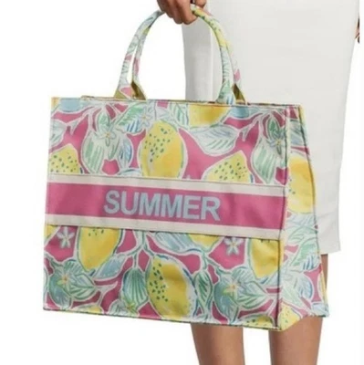 Bolso de playa London Fog de lona de verano nuevo con etiquetas Foto 1 de 4