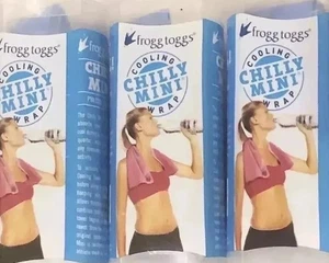 Kühlendes Handtuch Halstuch Chilly Mini Frogg Toggs (3er Pack) 3"x29" Blau - Bild 1 von 1