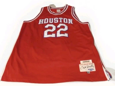 Camiseta Vintage Adidas True School Houston Cougars Clyde Drexler NCAA Tamanho 54 XXL - Imagem 1 de 4