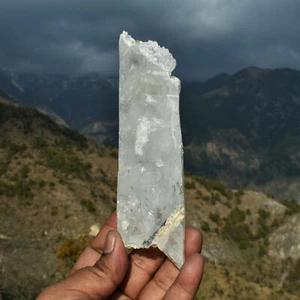 HIMALAYAN LEMURIAN SEED NIRVANA ICE QUARTZ Crystal with AQUAMARINE & TOURMALINE. - Picture 1 of 11