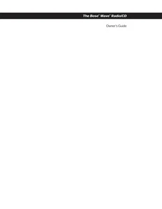 Bose Wave Radio CD Owners Manual - Picture 1 of 2