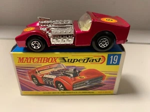 Matchbox Lesney Superfast - SF 19 - Road Dragster, lilametallico - scatola originale - Foto 1 di 8