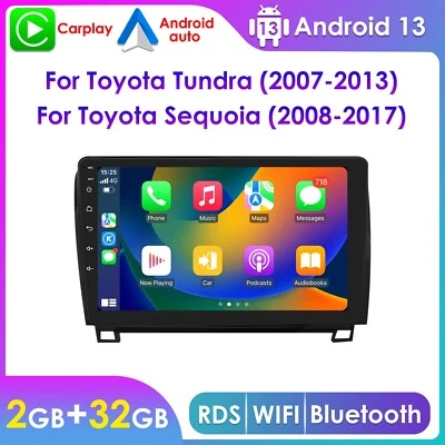 10.1" Android 13 CarPlay 32GB Car Stereo Radio GPS For Toyota Sequoia 2008-2017 - Image 1 of 4