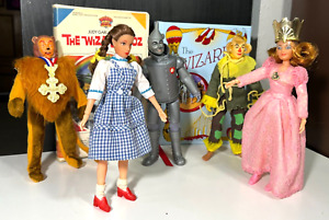 Wizard of Oz Collection 1974 Dorothy Lion Tinman Glenda Dolls 1985 VHS 2013 Book
