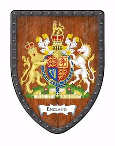 Escudo de exhibición de campo real inglés - #SH503P-DGHG-Inglaterra-Madera - Imagen 1 de 10