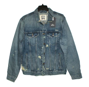 $398 LEVI'S MADE & CRAFTED TYPE III BIG E Rip & Repair TRUCKER JACKET JAPAN - L - Picture 1 of 12