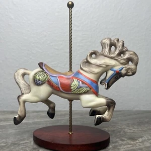1988 Franklin Mint-Jumper Horse-The Treasury Of Carousel - Picture 1 of 7