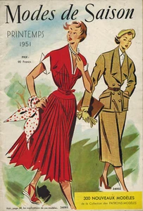 Printemps 1951-Ancienne Revue trimestriel- Mode de saison-N°689 - Imagen 1 de 6
