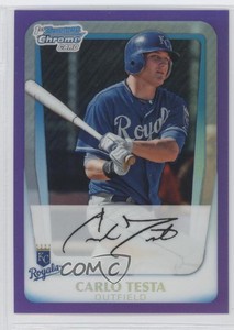 2011 Bowman Chrome Prospects Purple Refractor /700 Carlo Testa #BCP9