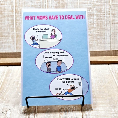 Recycled Paper Greetings Mother's Day Card Mom Cartoon Recognition Humor - Image 1 of 4