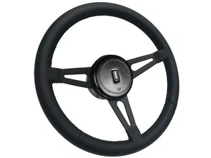 1990-02 Camaro Z28 IROC 14" Black Leather 9-Bolt 3 Spoke Slot Steering Wheel Kit - Picture 1 of 9