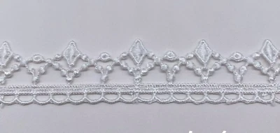 Cinta de tela de encaje bordada de 1 pulgada de ancho precio por yarda seleccionar color Foto 1 de 2