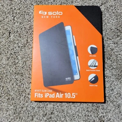 New SOLO NEW YORK - WYATT SLIM CASE for iPad Air 10.5" - Black - Free Shipping! - Image 1 of 2