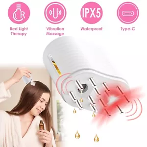 Electric Vibration Head Scalp Massager for Hair Growth With Red Light Therapy US - Picture 1 of 17