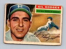 1956 Topps #145 Gil Hodges LOW GRADE Brooklyn Dodgers HOF Baseball Card