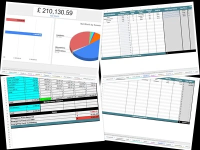 Net Worth, Assets, Liabilities, Personal Finance, Spreadsheet Tracker - Image 1 of 4