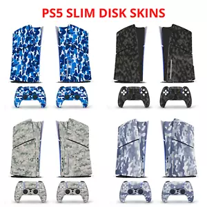 PS5 Slim Disk Camouflage Skin Sticker Decal Vinyl Wrap for Playstation 5 Slim - Picture 1 of 10