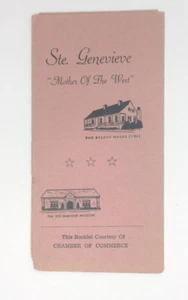 Vintage Ste Genevieve Mother of the old West Booklet Missouri Ozark Hills - Picture 1 of 7