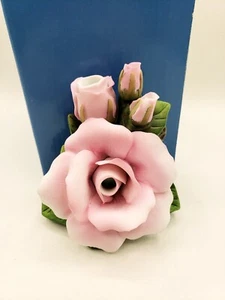 Avon Pink Rose Porzellan Nachtlicht Öl Diffusor 2003 Capodimonte Stil IOB - Bild 1 von 10