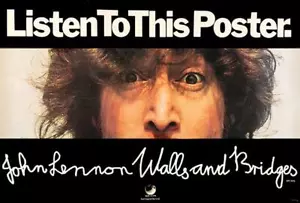 John Lennon - Walls And Bridges - 1974 - Album Release Promo Magnet - Picture 1 of 2