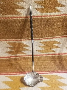 RARE 1793 13" STERLING SILVER & EBONY SAUCE GRAVY LADLE LONDON THOMAS STREETIN - Picture 1 of 12