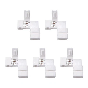 8mm 2P Conector Esquina En Forma L Para Tira Luces Led Un Solo Color 3528 5Pcs - Imagen 1 de 3
